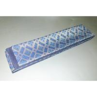 弐11281RM 男角帯 シルク化繊西陣織К青灰に大小業平桧垣文様 全通 新品別誂え