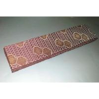 弐11282RM 男角帯 シルク化繊西陣織К鳶茶色に金襴二重亀甲の八重花菱文様 全通 新品別誂え