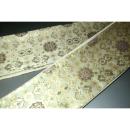 弐11283RM 男角帯 シルク化繊西陣織К灰沈金に吉祥オリエント文様 全通 新品別誂え