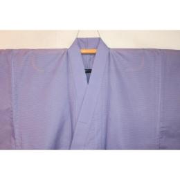 弐9731RM 化繊平絽 男着物単衣 裄70丈147К藤紫色の無地 新品仕立て上がり
