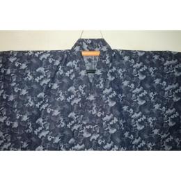 【選べる3サイズ】綿帆布 男着物 M〜LLサイズ К青灰濃淡・雪雲吹雪・迷彩 新品 帆布の生地を使っ