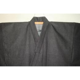 【選べる3サイズ】綿帆布 男着物 M〜LLサイズ Кチャコールグレーのバイヤス織 新品 帆布の生地を