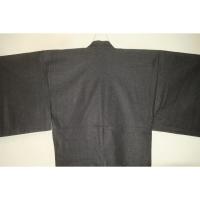 【選べる3サイズ】綿帆布 男着物 M〜LLサイズ Кチャコールグレーのバイヤス織 新品 帆布の生地を