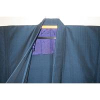 拾11333【新企画・男の弓道用高級着物】シルクウール 裄71丈129К袖丈・袖付けを調整しました