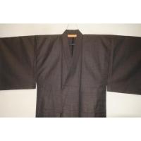 拾11328【新企画・男の弓道用高級着物】シルクウール 単衣 裄71丈130К袖丈・袖付けを調整しま