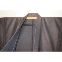 拾11328【新企画・男の弓道用高級着物】シルクウール 単衣 裄71丈130К袖丈・袖付けを調整しま