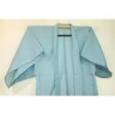 弐9777RM 化繊平絽 男羽織 裄70丈95К水浅葱色の無地 琉球筒袖十徳仕立て 新品仕立て上がり