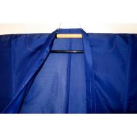 弐9810RM 化繊平絽 男羽織 裄70丈95К藍瑠璃色の無地 琉球筒袖十徳仕立て 新品仕立て上がり