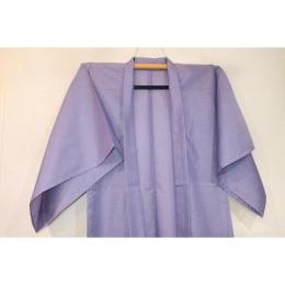弐9811RM 化繊平絽 男羽織 裄70丈95К藤紫色の無地 琉球筒袖十徳仕立て 新品仕立て上がり