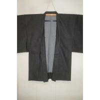 【選べる3サイズ】綿帆布 男羽織 M〜LLサイズ Кチャコールグレーのバイヤス織 新品 帆布の生地を