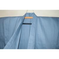 拾11362RM 綿帆布 男着物単衣 裄72丈141К水浅葱色無地 新品 帆布の生地を使った別注品