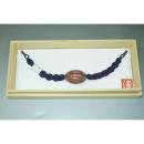 弐11403RM 漆細工の男物羽織紐 К皆中オリジナル一点物 紫紺のねじり紐 新品 作家物一点物