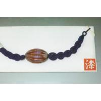 弐11403RM 漆細工の男物羽織紐 К皆中オリジナル一点物 紫紺のねじり紐 新品 作家物一点物