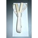 拾11380RM 本絹男性羽織紐 白 平打ち 杉綾柄 К 日本製 紋付羽織に