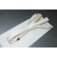 拾11380RM 本絹男性羽織紐 白 平打ち 杉綾柄 К 日本製 紋付羽織に