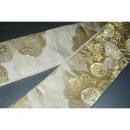 弐11472RM 男角帯 本絹西陣織К金襴銀欄 雲に印籠文様 金属糸使用の上仕立て 別誂え