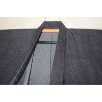 弐11477RM 綿ビロード 男着物 裄76丈145К鉄紺玉虫色 新品 別珍織