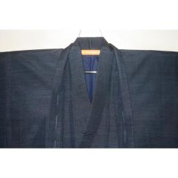 お買い得セール 弐1148RM 本絹西陣織京紬男着物羽織 裄73丈148К超光沢藍瑠璃 新品仕立て上