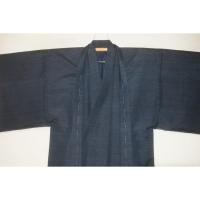 お買い得セール 弐1148RM 本絹西陣織京紬男着物羽織 裄73丈148К超光沢藍瑠璃 新品仕立て上