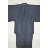 お買い得セール 弐1148RM 本絹西陣織京紬男着物羽織 裄73丈148К超光沢藍瑠璃 新品仕立て上