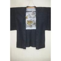 お買い得セール 弐1148RM 本絹西陣織京紬男着物羽織 裄73丈148К超光沢藍瑠璃 新品仕立て上