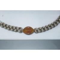 弐11485RM 漆細工の男物羽織紐 К皆中オリジナル一点物 シャンパンベージュの組紐 作家物一点物