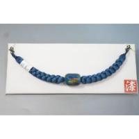 弐11486RM 漆細工の男物羽織紐 К皆中オリジナル一点物 青灰の組紐 新品 作家物一点物