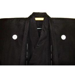 【皆中20周年御礼企画】洗える黒紋付スタンダード単衣 黒紋付男着物羽織【着物羽織セット3サイズ】化繊