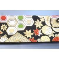 弐11488RM 男角帯 本絹西陣錦織 К黒地金襴・古典づくし 新品 おめでたい 金属糸使用 別誂え