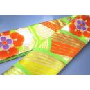 弐11489RM 男角帯 本絹西陣織 К黄緑地金襴縫い取り青海波に八重宝相華文様 新品 帯コレクター