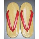 【クイーンサイズ・女性物雪駄】「赤鼻緒」 礼装雪駄Κ赤鼻緒スポンジ底 女性物ワンサイズ 真紅の鼻緒日