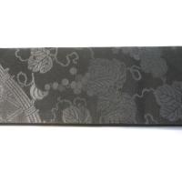 弐11494RM 男角帯 本絹西陣織К黒繻子 葡萄に籬文様 新品 上仕立ての漆箔仕立て 別誂え 昇段