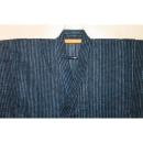 弐11500RM 遠州綿紅梅 男の染絣の着物浴衣単衣 裄68丈140К黒青銅色の重ね染め暈し縞 新品