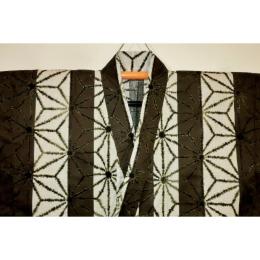 弐11513RM 遠州綿紅梅紬 男の高級浴衣着物単衣 裄70丈145К染め分け陰陽麻の葉 新品新作