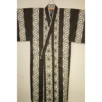 弐11513RM 遠州綿紅梅紬 男の高級浴衣着物単衣 裄70丈145К染め分け陰陽麻の葉 新品新作