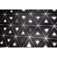 弐11515RM 遠州綿麻紬東京友禅調透かし織 男性単衣着物浴衣 裄67丈144К黒地に暈し鱗文様