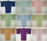 【弓道女性・袴用色紋付き着物】洗える縮緬 色紋付き着物 化繊100% M・LサイズК全9色