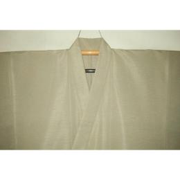 拾11521RM シルク化繊お召調 男着物単衣 裄72丈141К芭蕉色の無地 新品 茶人好み 洗える