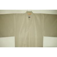 拾11521RM シルク化繊お召調 男着物単衣 裄72丈141К芭蕉色の無地 新品 茶人好み 洗える