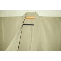 拾11521RM シルク化繊お召調 男着物単衣 裄72丈141К芭蕉色の無地 新品 茶人好み 洗える