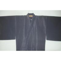 拾11554RM シルク化繊お召調 男着物単衣 裄68丈137К利休鼠色の無地 新品 茶人好み 洗え