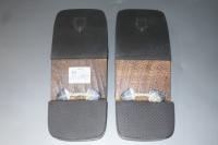 弐8821RM 男性焼き桐下駄M〜Lサイズ25.5cm К銀ネズの石垣文様 大人柄