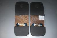 弐8824RM 男性焼き桐下駄M〜Lサイズ25.5cm К青緑・お納戸色の石垣文様 大人柄