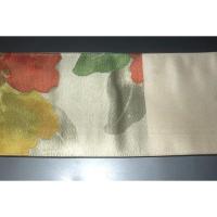 弐11601RM 男角帯 本絹西陣織練貫К山茶花文様 新品 別誂え