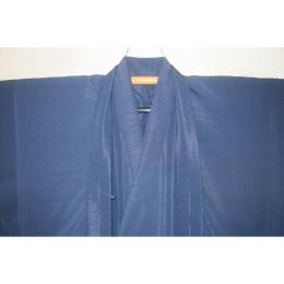 拾11642RM シルク化繊・夏紬調 男着物羽織 裄73丈141К青灰色・無地感 新品 茶人好み 単