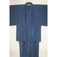 拾11642RM シルク化繊・夏紬調 男着物羽織 裄73丈141К青灰色・無地感 新品 茶人好み 単