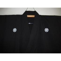 【皆中20周年御礼企画】洗える黒紋付スタンダード単衣 黒紋付男着物 化繊羽二 重調 【着物3サイズ】