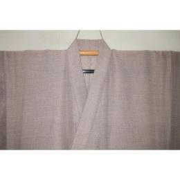 拾11793RM シルク化繊 夏お召調の紗 男着物単衣 裄78丈152К灰芭蕉色の斑入り 新品仕立て