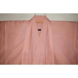 拾11796RM シルク化繊 夏紬調 男着物羽織 裄78丈150К桜色・無地感 新品 茶人好み 単衣