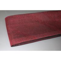 拾10735RM 上州本麻上布К弩級の逸品夏の麻 男角帯 錆び臙脂の螺旋幡織 新品 裏は黒無地